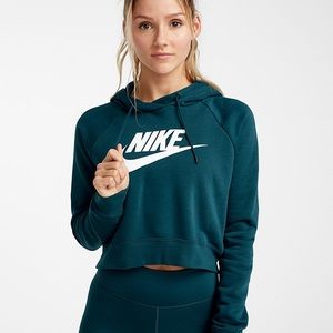 Cropped teal Nike hoody